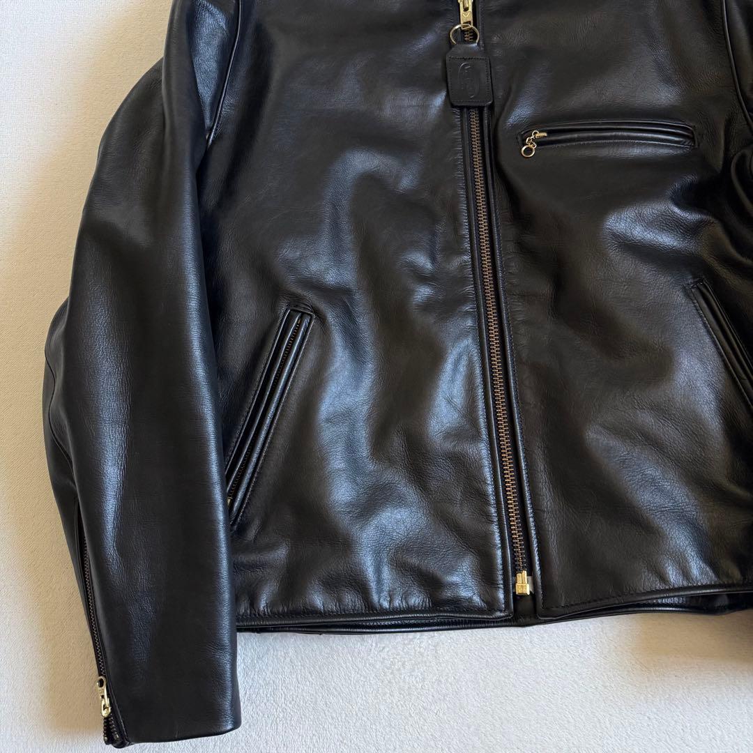VANSON ライナー付き レザージャケット TYPE B ブラック 46