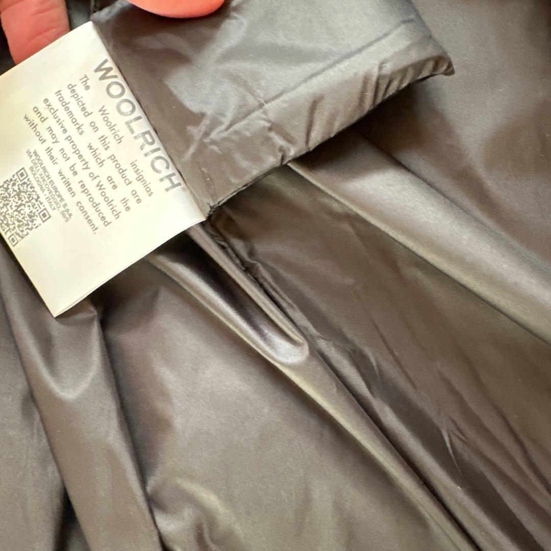 WOOLRICH ダウンジャケット S ブラック ラビットファー