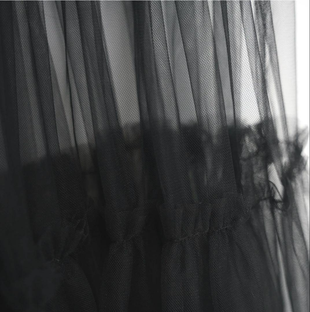 noirkeininomiya 黒チュールワンピース