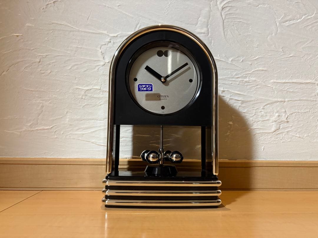 未使用 80's シチズン ブラックスキー4RG842 置き時計