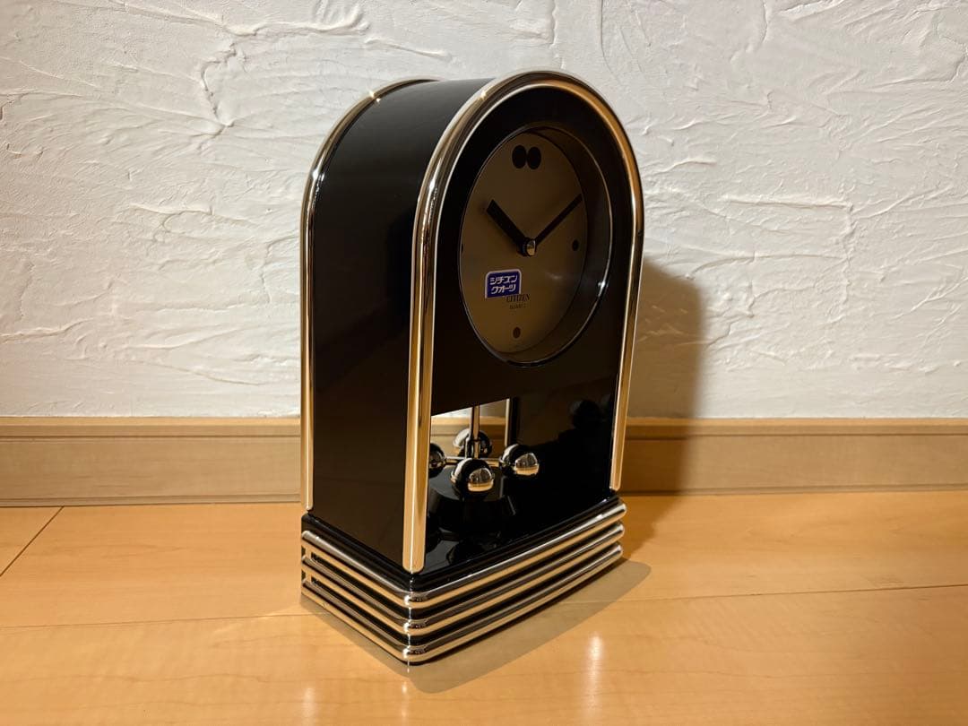 未使用 80's シチズン ブラックスキー4RG842 置き時計