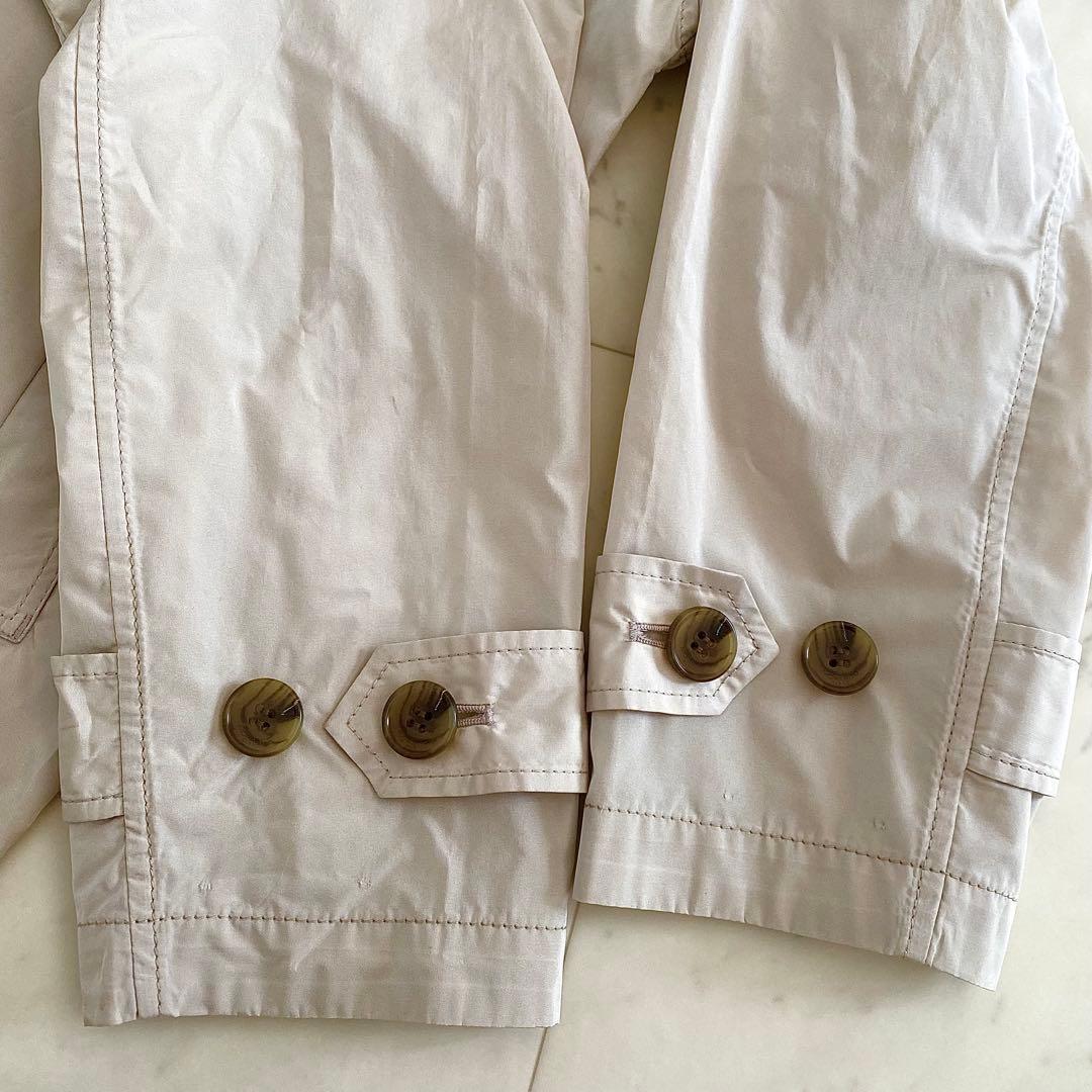 美品 モラビト 上質スプリングコート ロゴワッペン付き 淡ベージュ 38