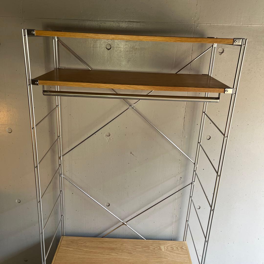 notes★無印 ステンレスユニットシェルフ・オーク材・ワードローブセット