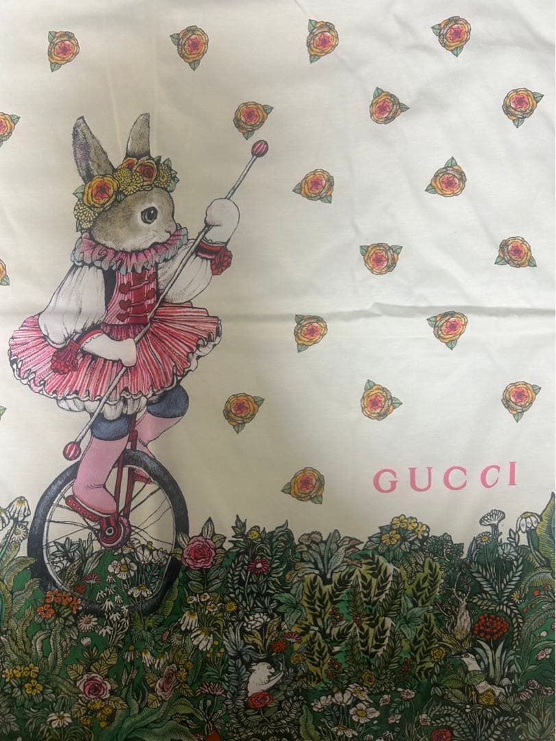 【新品未使用】グッチ　ヒグチユウコ ラビット柄ブランケット 664180