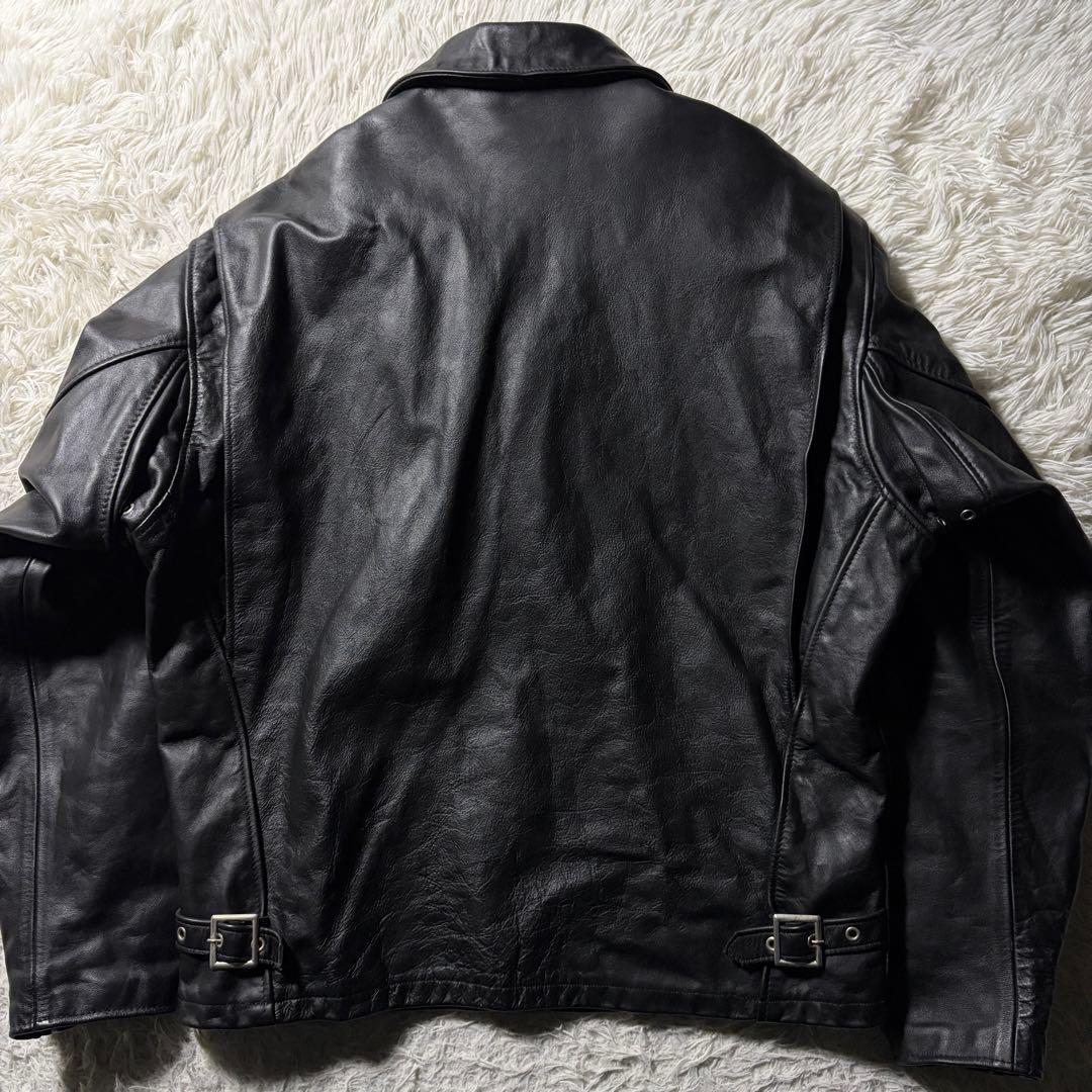 【米国製/現行】schott ライダースジャケット 643 本革　ブラック　42
