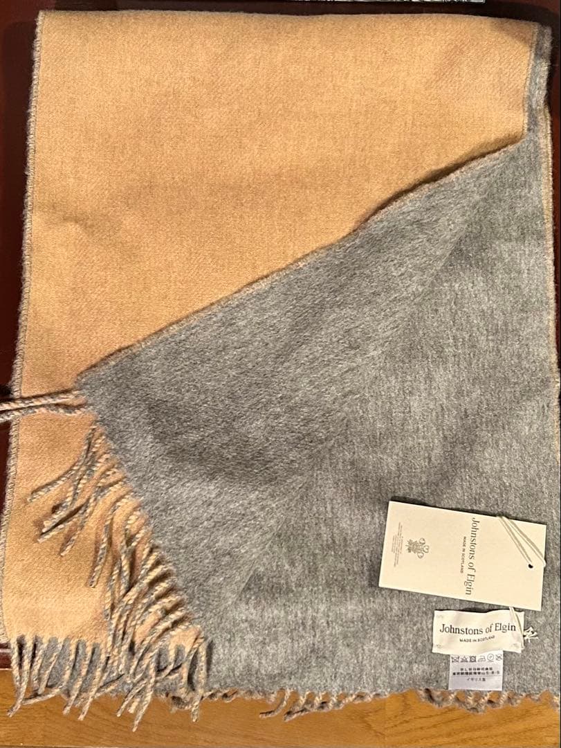 ジョンストンズ JOHNSTONS OF ELGIN カシミア100%マフラー