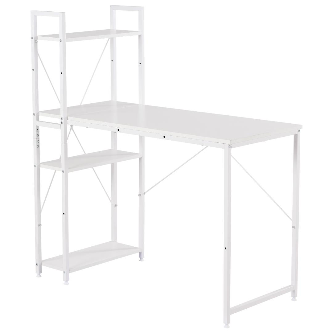 パソコンデスク ラック付き 調整可能　デスク ワークデスク 木製 学習デスク