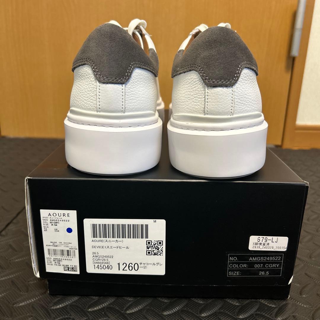 AOURE DEVICE1 ホワイト スニーカー 26.5cm