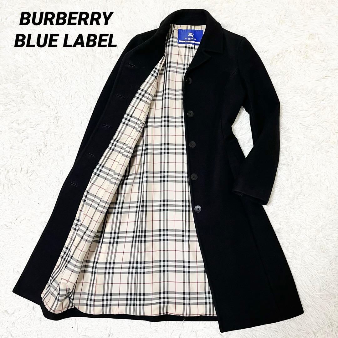 ✨美品✨バーバリーブルーレーベル　ステンカラーコート　ノバチェック　Aライン　M