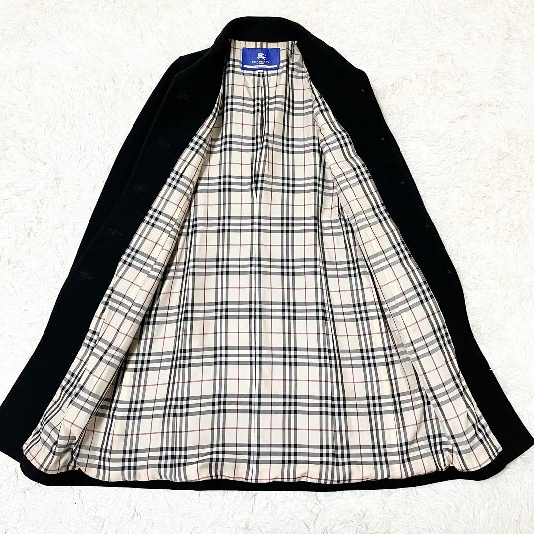✨美品✨バーバリーブルーレーベル　ステンカラーコート　ノバチェック　Aライン　M
