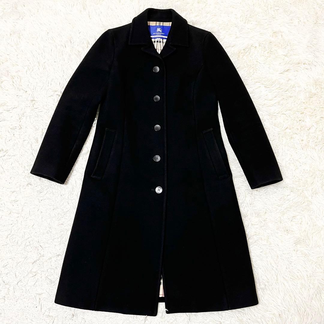 ✨美品✨バーバリーブルーレーベル　ステンカラーコート　ノバチェック　Aライン　M