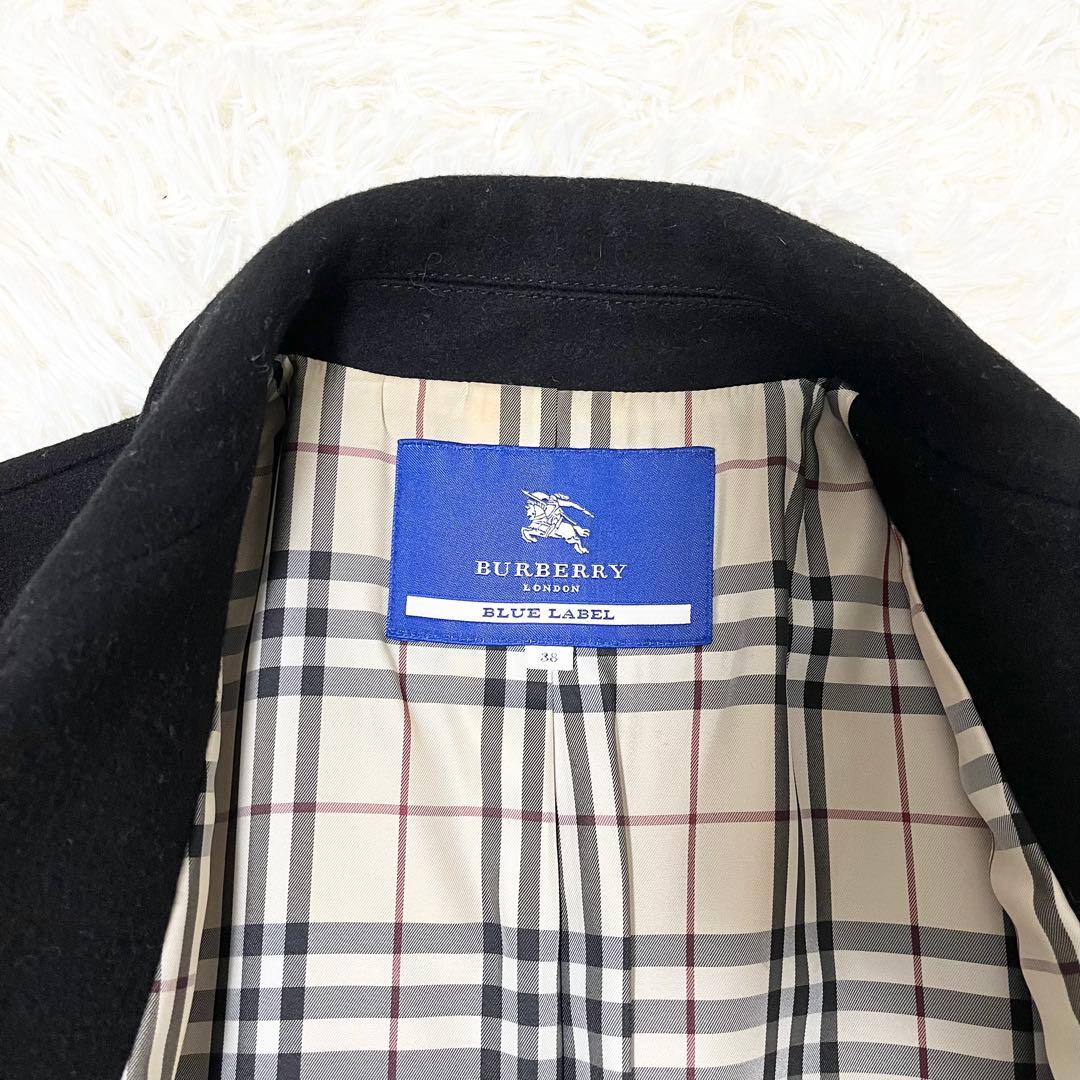 ✨美品✨バーバリーブルーレーベル　ステンカラーコート　ノバチェック　Aライン　M