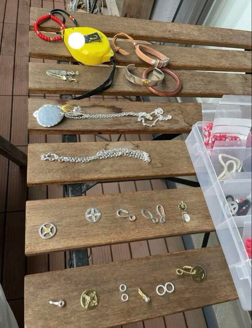 上金 左 フェザー ネックレス トップ ハート ハンドメイド ノーブランド