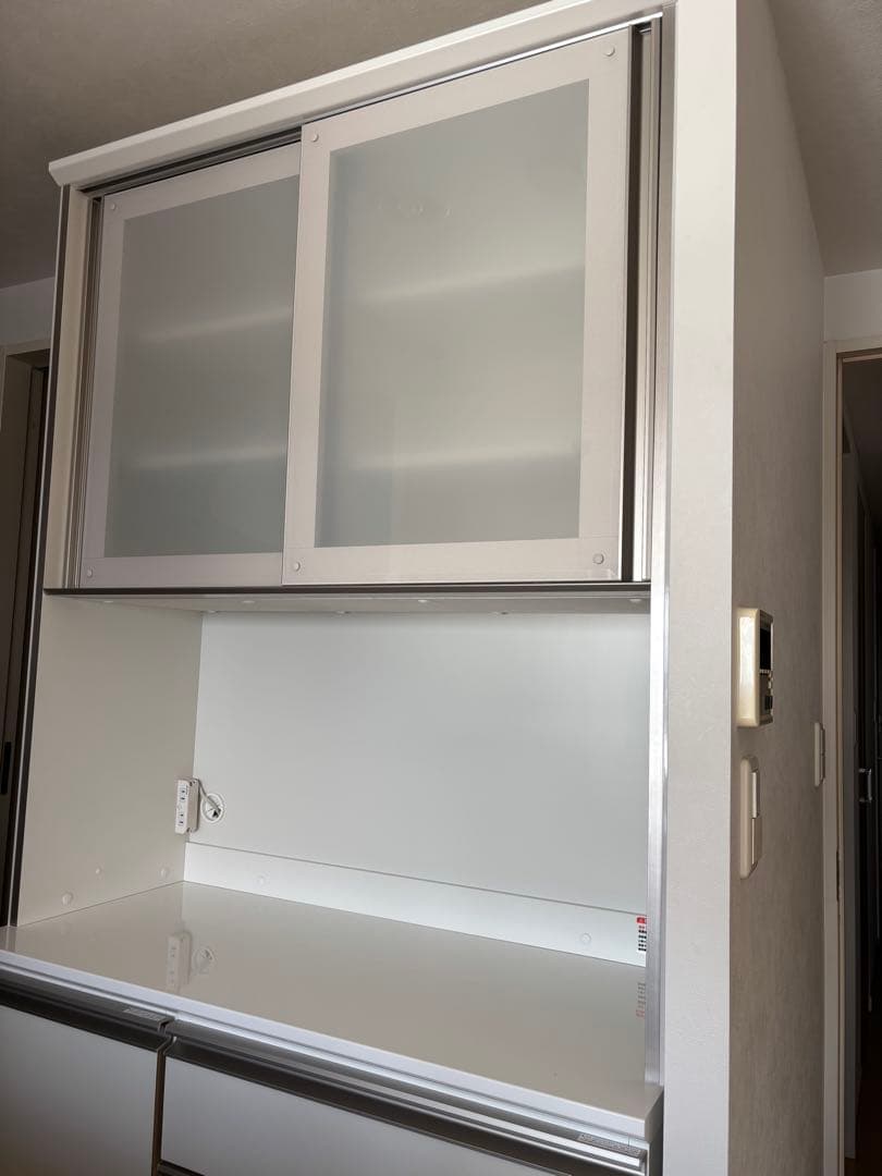 CIEL シエル　オーダー食器棚 4段引き出し ガラス扉　ゴミ箱