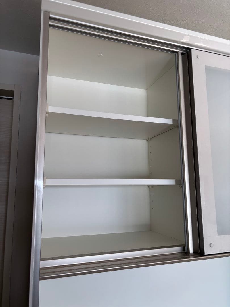 CIEL シエル　オーダー食器棚 4段引き出し ガラス扉　ゴミ箱