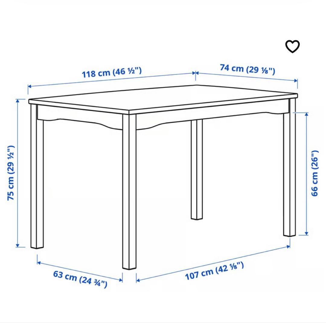 IKEA HÄGERNÄS ヘーゲルネス テーブル＆チェア3脚