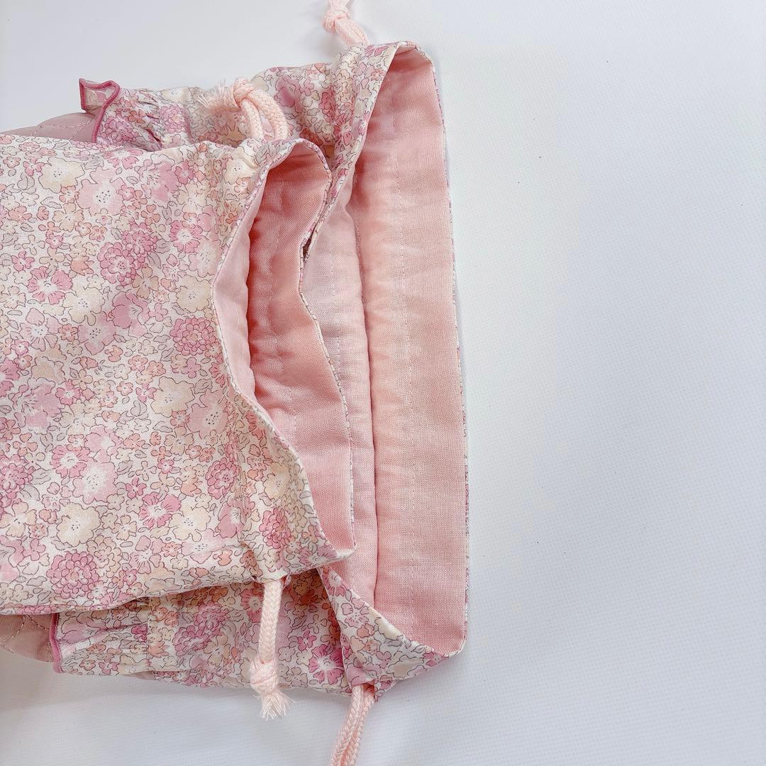 mamama様　レッスンバッグ　上履き袋　体操着袋　ヌビ　ハート　キルト