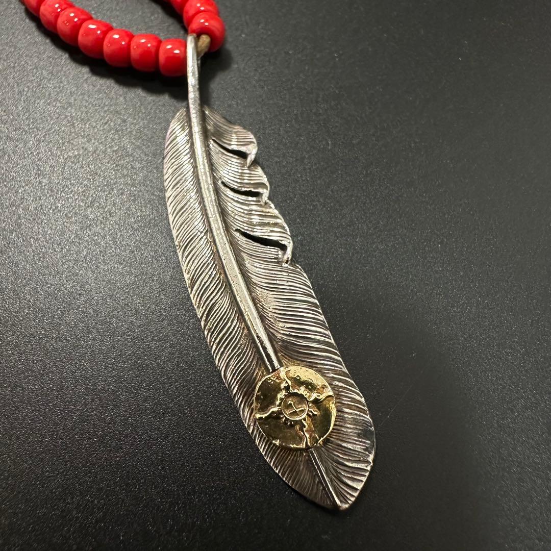 専用　FIRST ARROWS K18 太陽 メタル フェザー ネックレス L