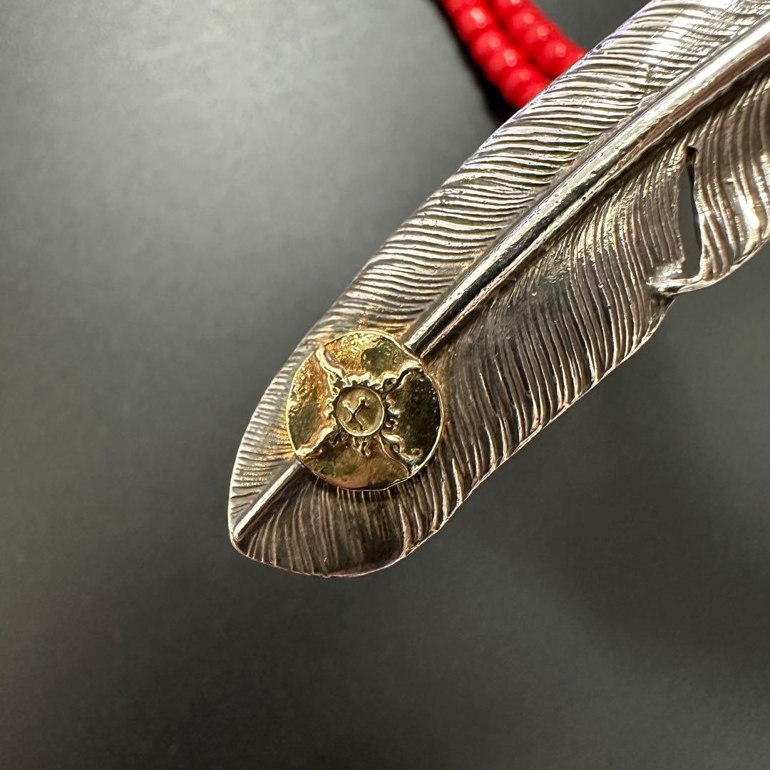 専用　FIRST ARROWS K18 太陽 メタル フェザー ネックレス L