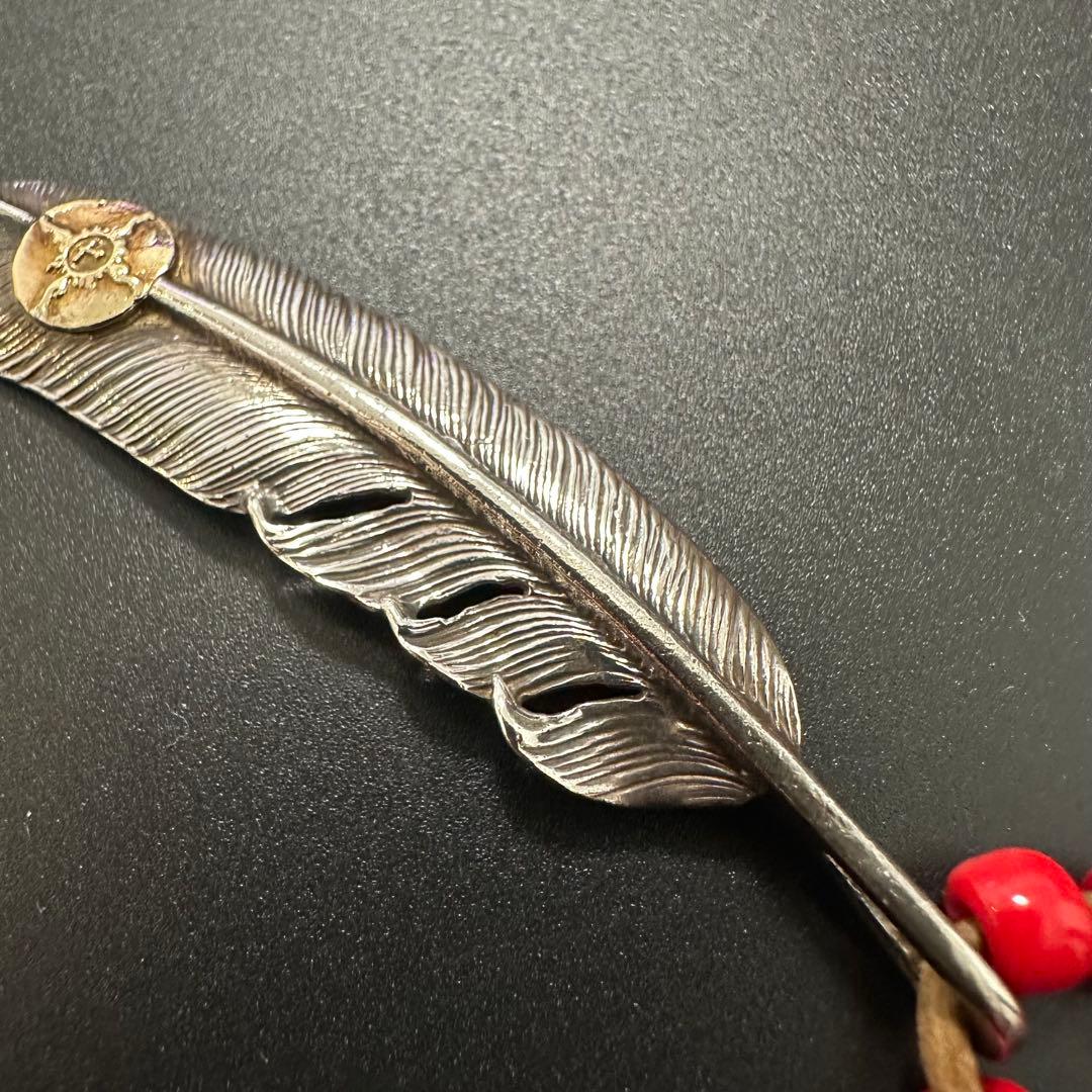 専用　FIRST ARROWS K18 太陽 メタル フェザー ネックレス L