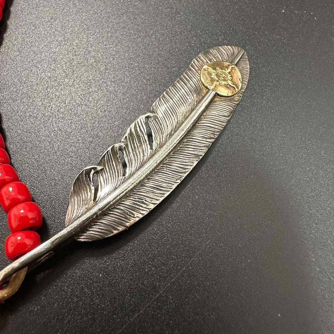 専用　FIRST ARROWS K18 太陽 メタル フェザー ネックレス L