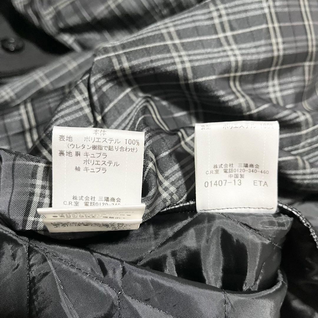 極美品　バーバリーブラックレーベル トレンチコート ライナー付 ベルト 黒 S