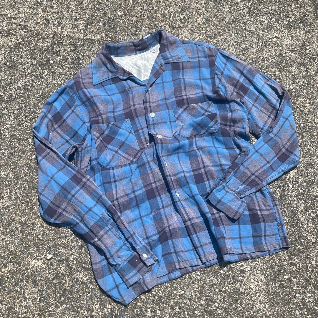 60’s Unknown Ombre Rayon Shirt 襤褸