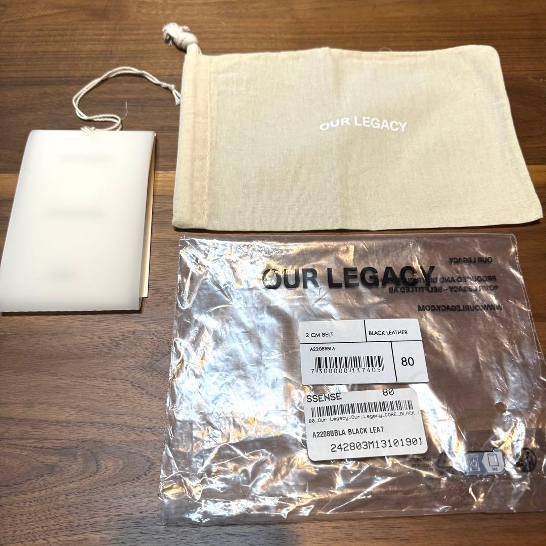 OUR LEGACY アワーレガシー 2CM BELT / BLK 80