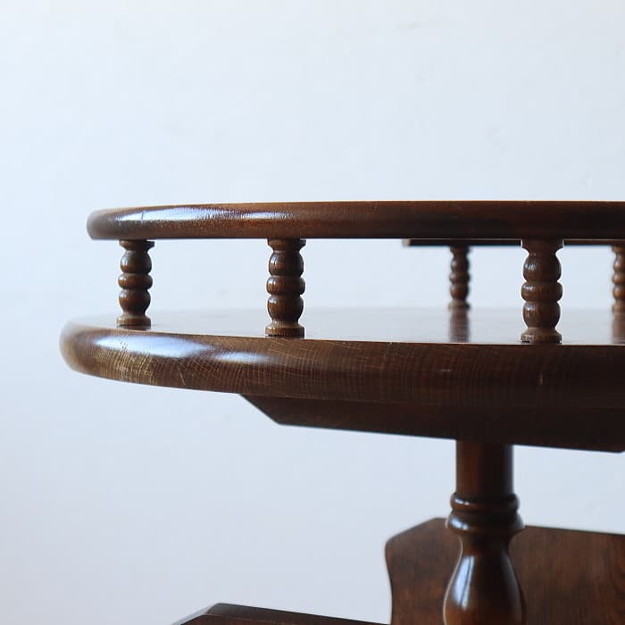 アンティーク カフェテーブル 丸 レトロ 古家具 飛騨産業 キツツキ