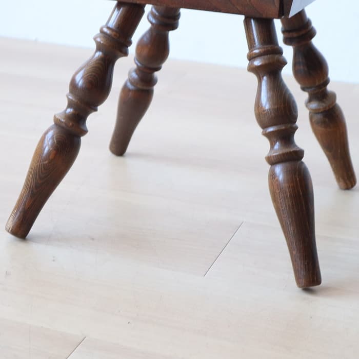 アンティーク カフェテーブル 丸 レトロ 古家具 飛騨産業 キツツキ