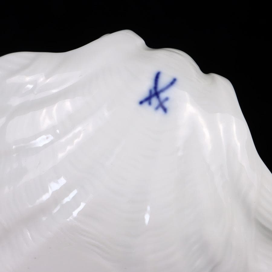 Y3309-5 マイセン ブルーオニオン シェル型ディッシュ 2枚セット　 CC