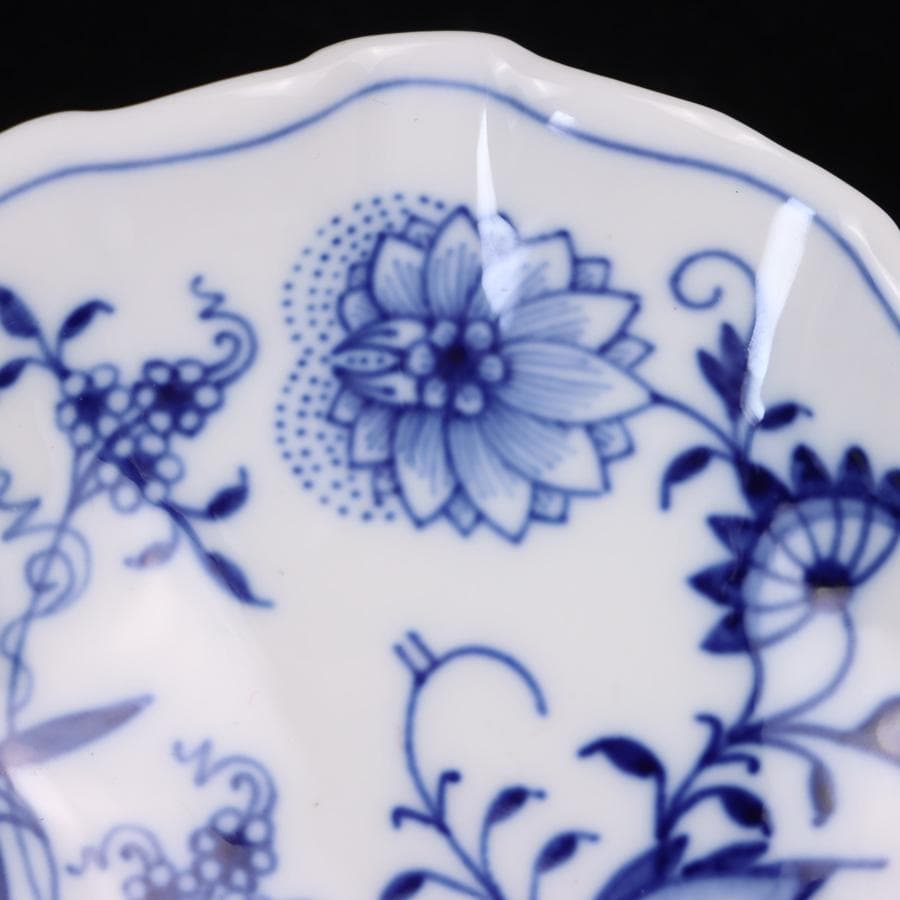 Y3309-5 マイセン ブルーオニオン シェル型ディッシュ 2枚セット　 CC