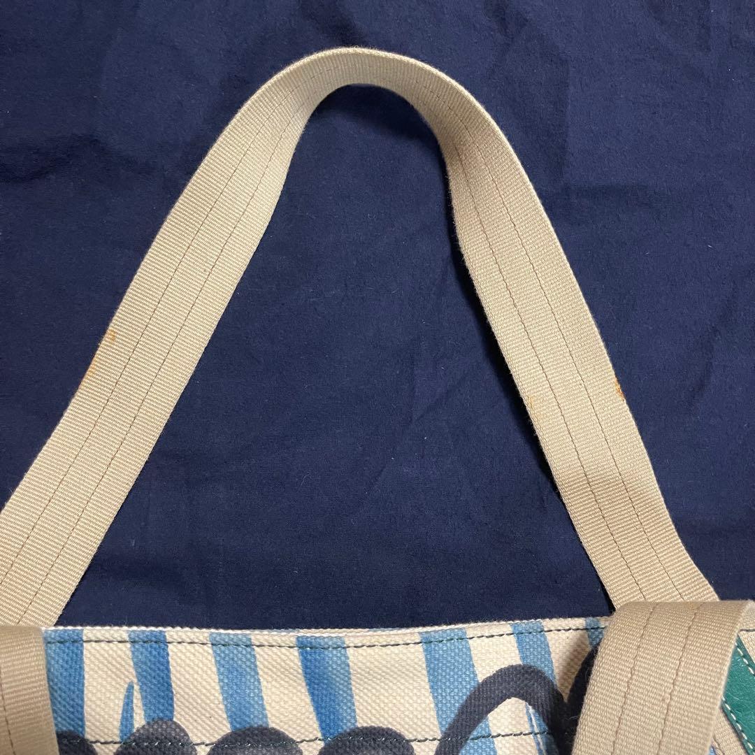 【美品】PRADA キャンバス オーストリッチ トートバッグ　汽車