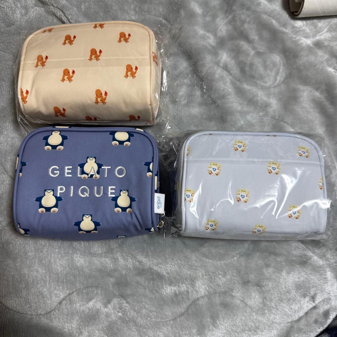 GELATO PIQUE ジェラピケ ポケモンスリープ 総柄ポーチ　セット