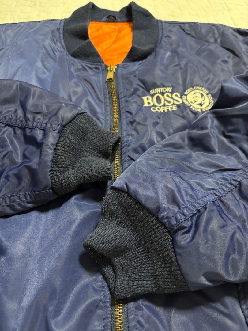 BOSS COFFEE MA-1ジャケット ネイビー