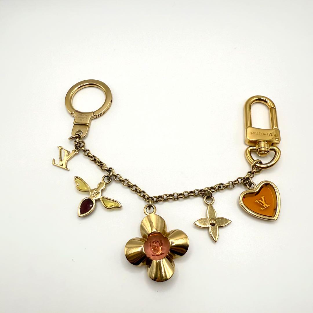 【鑑定済】 ルイヴィトン ビジューサック・シェンヌビーフルール バッグチャーム