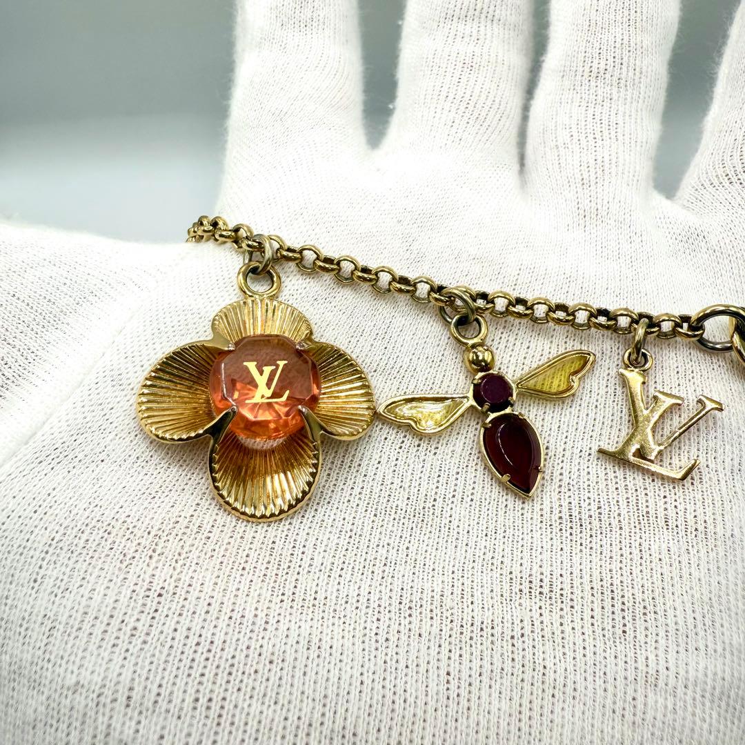 【鑑定済】 ルイヴィトン ビジューサック・シェンヌビーフルール バッグチャーム