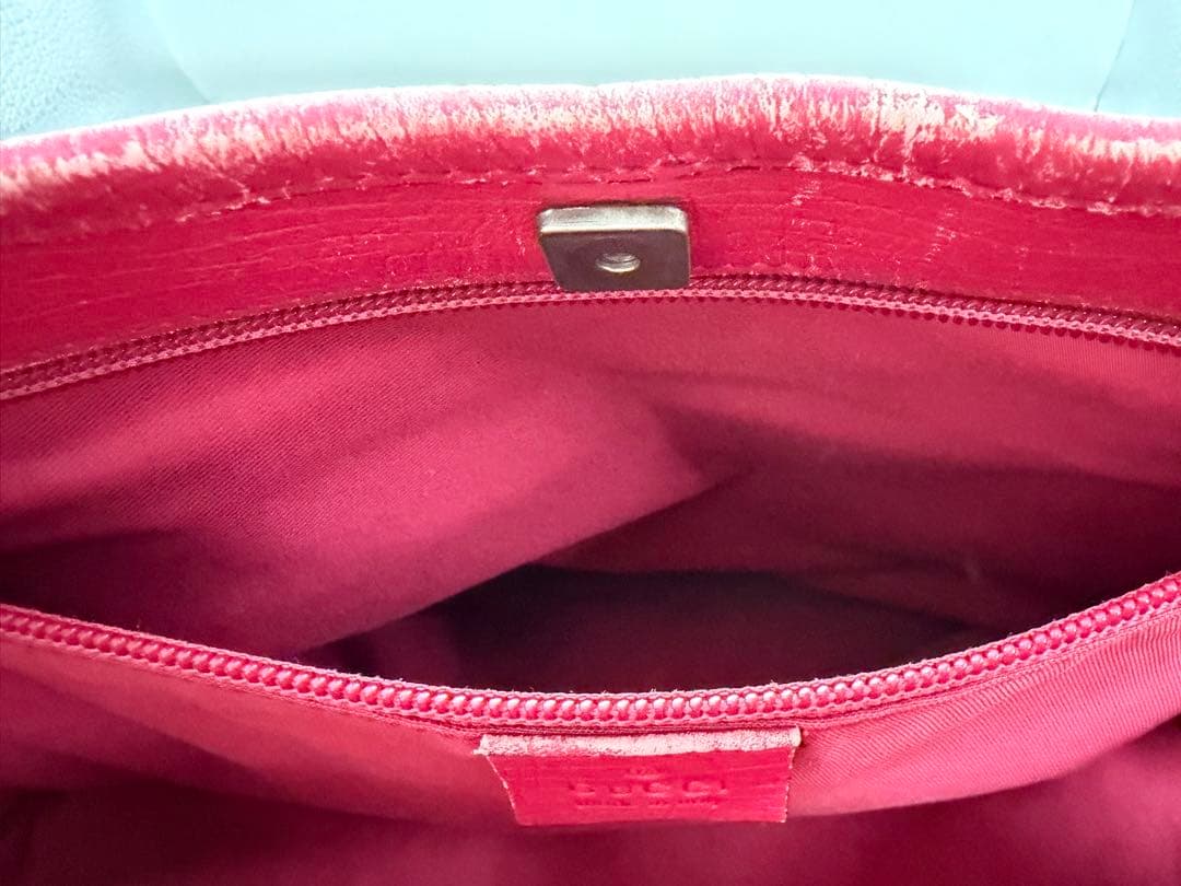 Gucci モノグラム トートバッグ ベージュ/ピンク