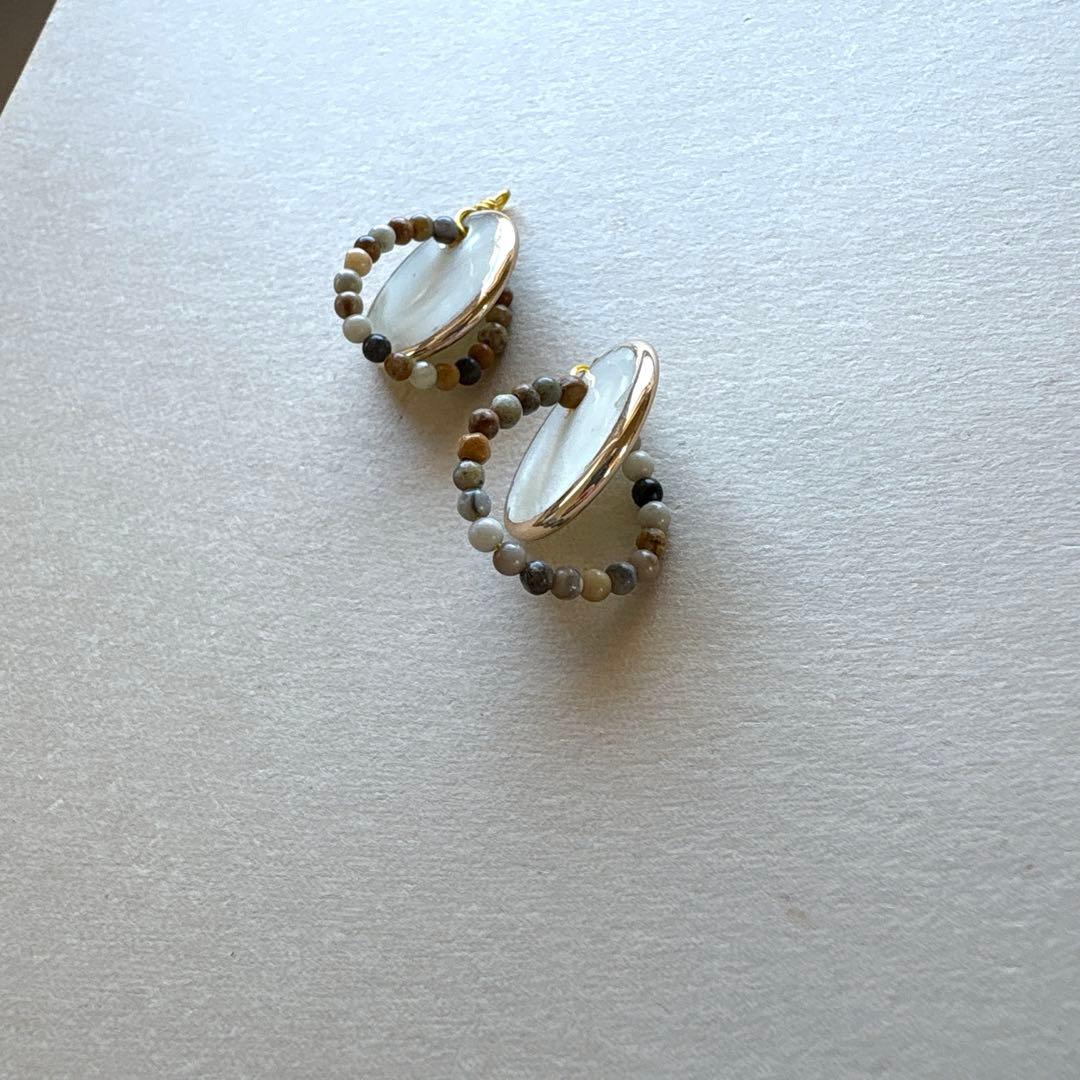 no.198 雪後の白蝶貝とdouble circle