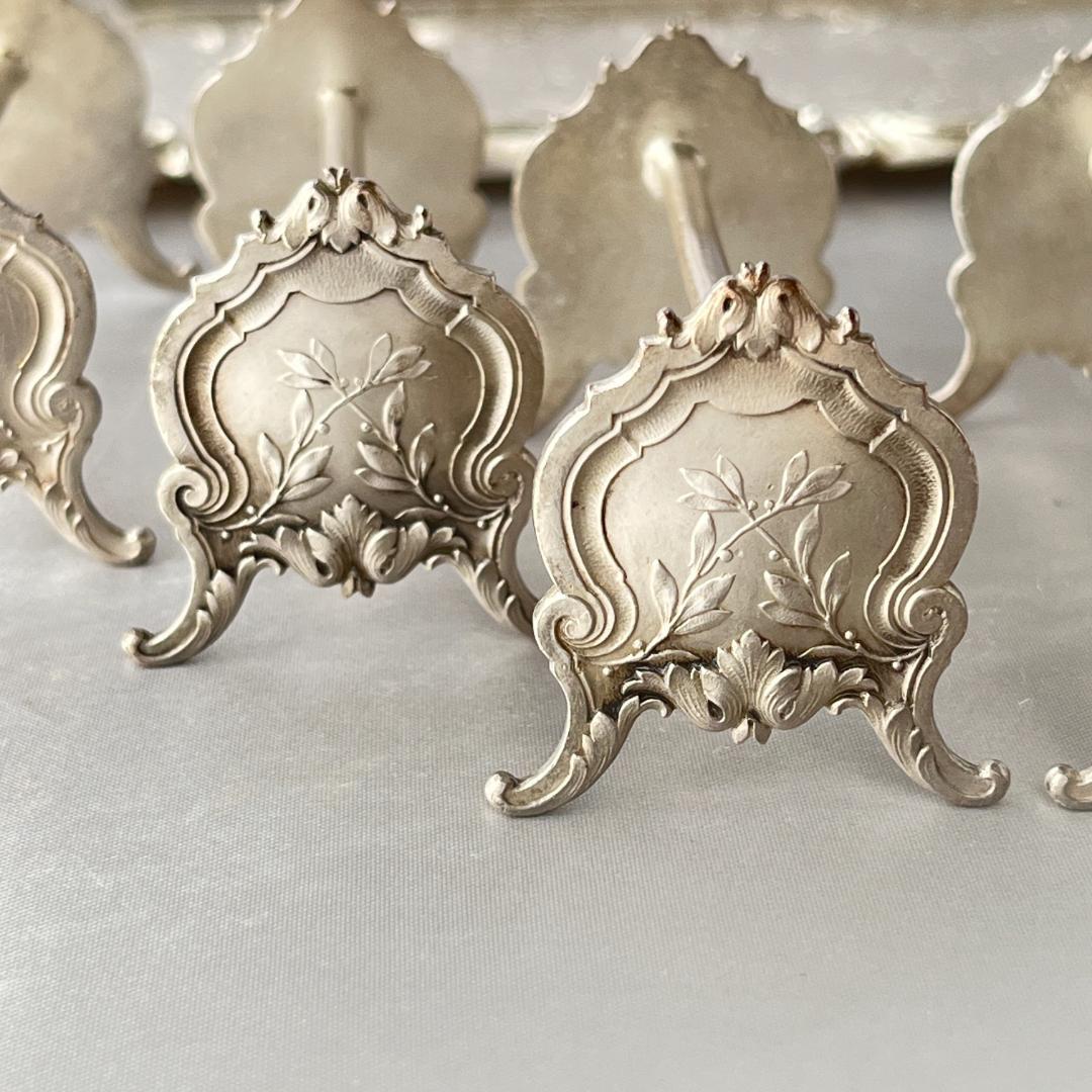 【仏蘭西】 アールヌーボーのナイフレスト 6個組 Art Nouveau