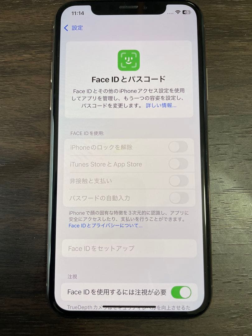 iPhone Xs 256GB （Face ID使用不可）