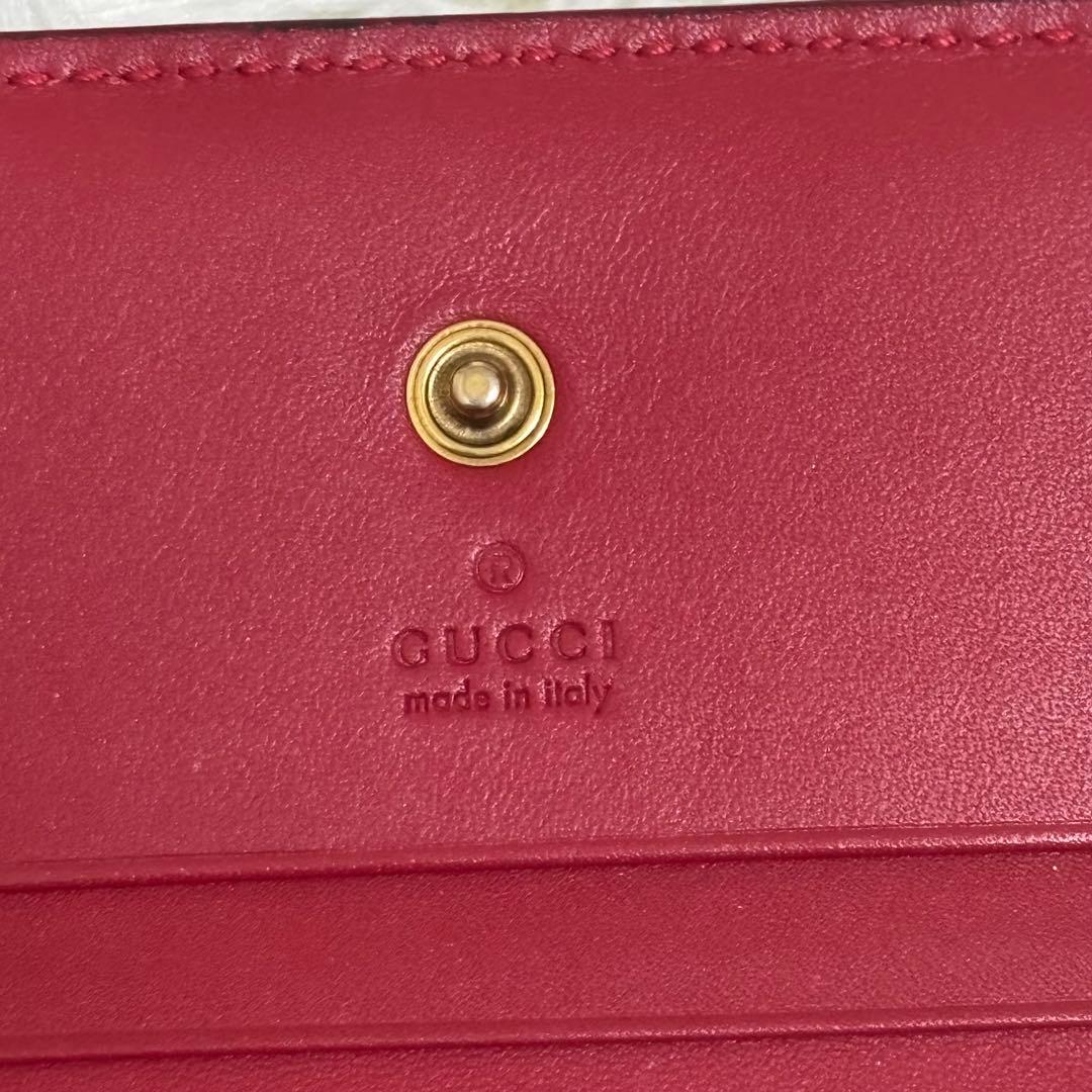 極美品✨グッチ　ストーン抜けなし チェリー さくらんぼ 二つ折り財布 GG柄