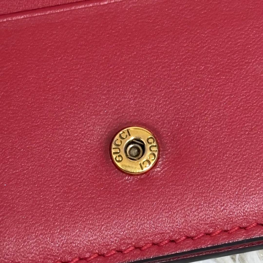 極美品✨グッチ　ストーン抜けなし チェリー さくらんぼ 二つ折り財布 GG柄