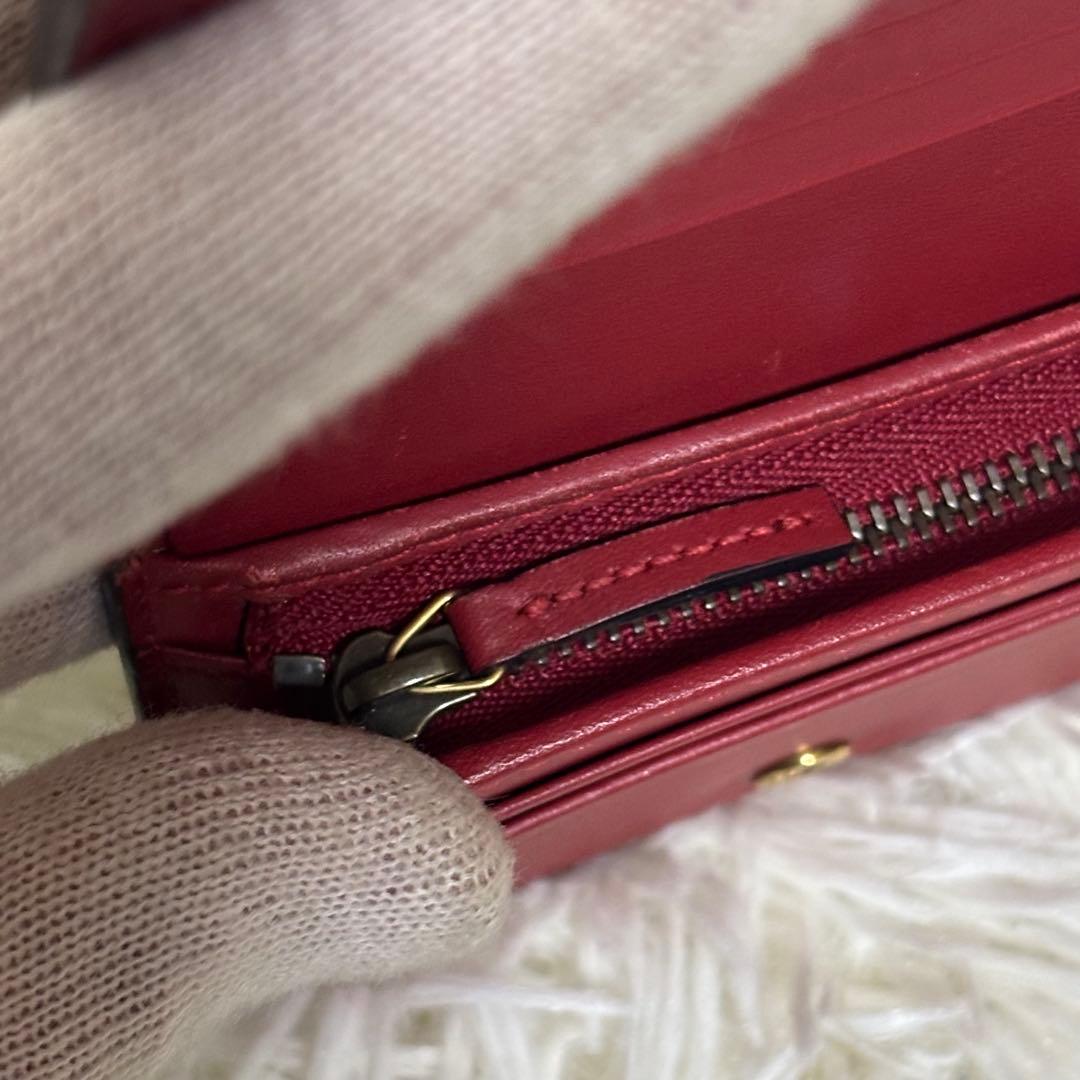 極美品✨グッチ　ストーン抜けなし チェリー さくらんぼ 二つ折り財布 GG柄