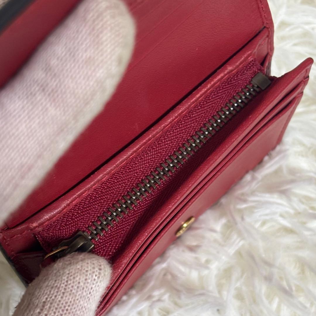 極美品✨グッチ　ストーン抜けなし チェリー さくらんぼ 二つ折り財布 GG柄