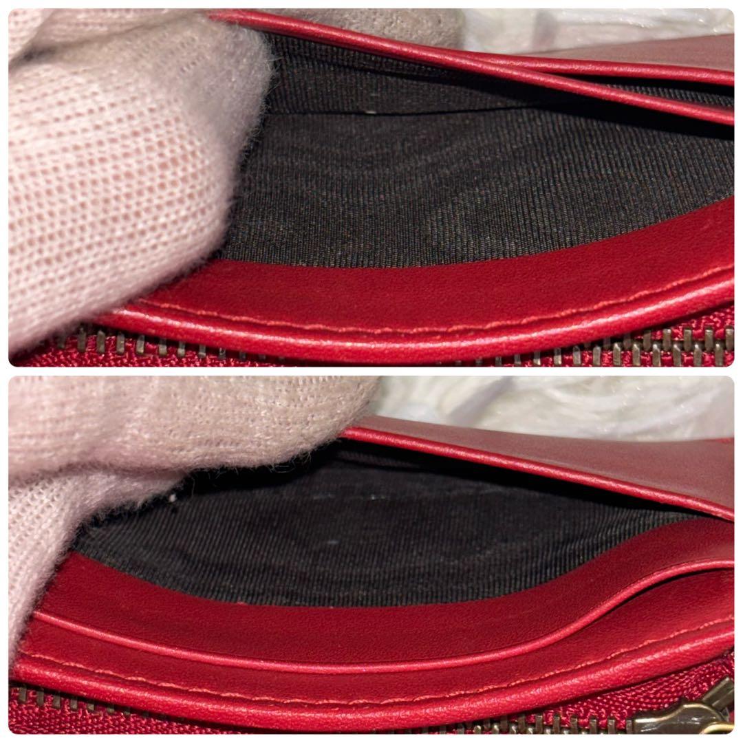 極美品✨グッチ　ストーン抜けなし チェリー さくらんぼ 二つ折り財布 GG柄