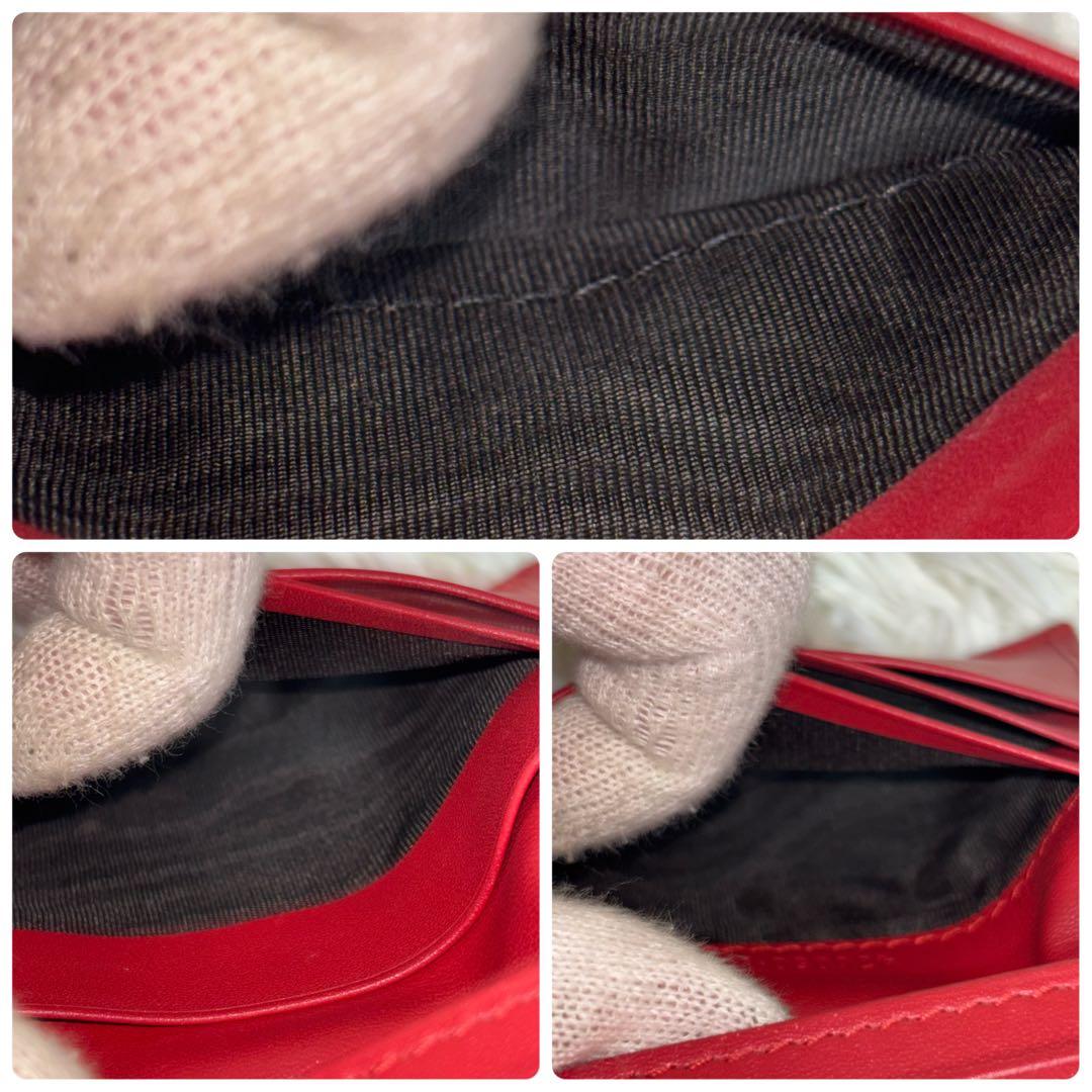 極美品✨グッチ　ストーン抜けなし チェリー さくらんぼ 二つ折り財布 GG柄