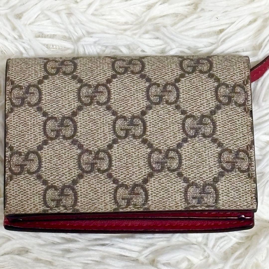 極美品✨グッチ　ストーン抜けなし チェリー さくらんぼ 二つ折り財布 GG柄