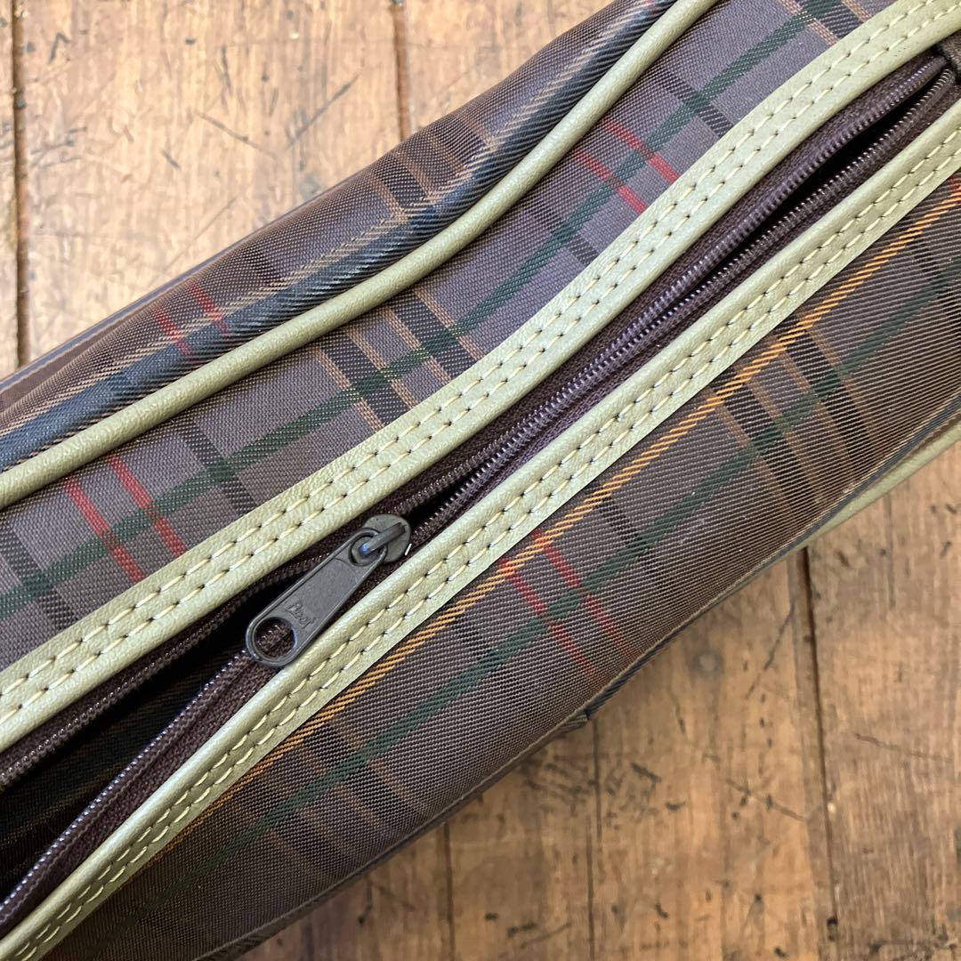 アンティーク ゴルフクラブケース キャディバッグ 1口 クラブバッグ チェック柄