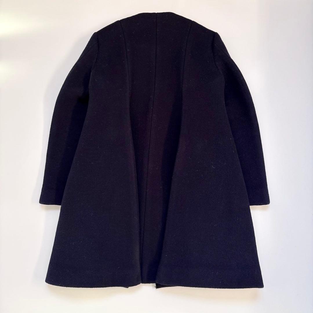 セリーヌ CÉLINE フィービー期 ノーカラークロンビーコート ネイビー 42